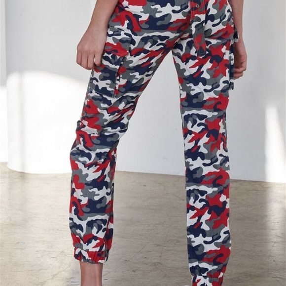 Red Camo Joggers - Picture 3 of 3